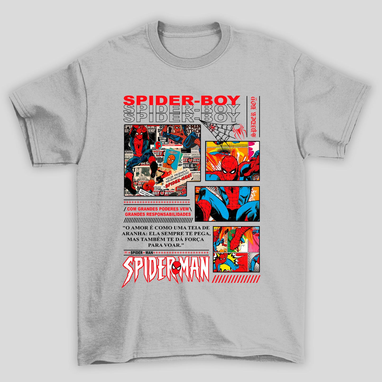 Camiseta Básica Unissex Spider Boy