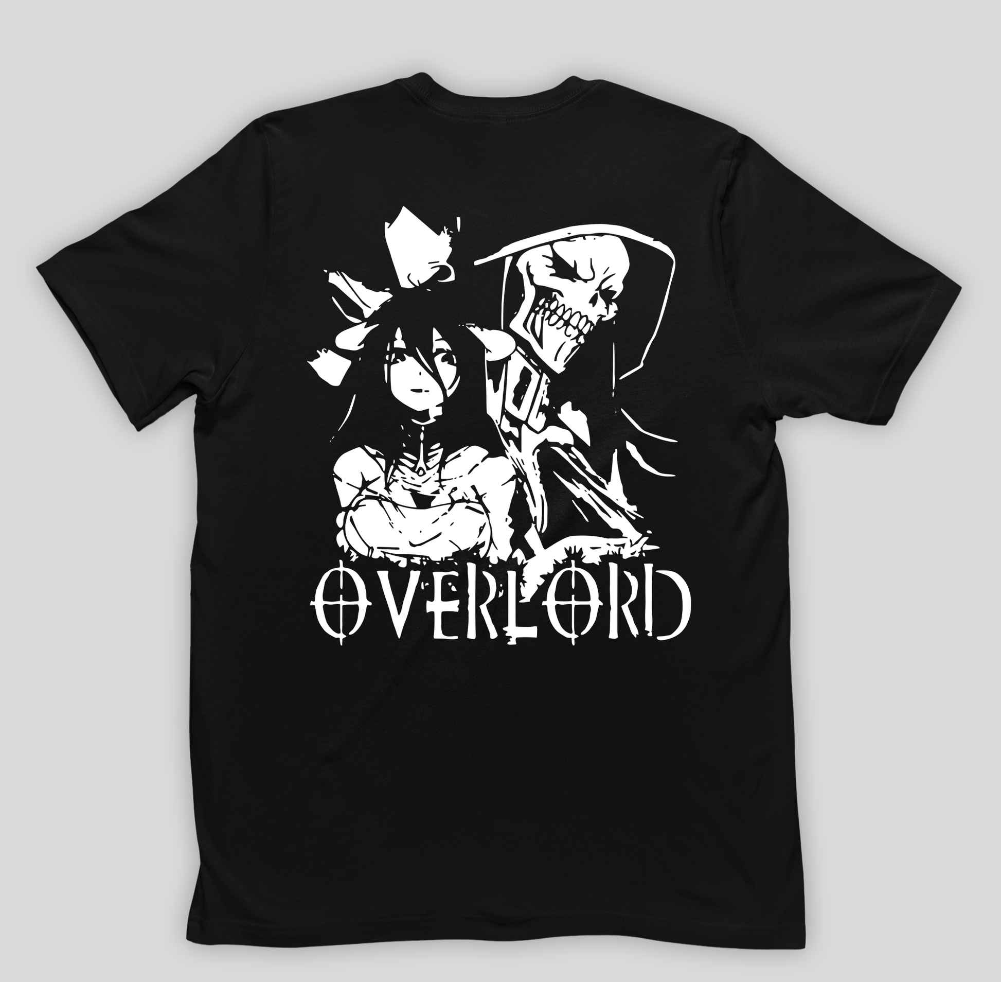 Camiseta Básica Unissex Overlord Ainz- preto