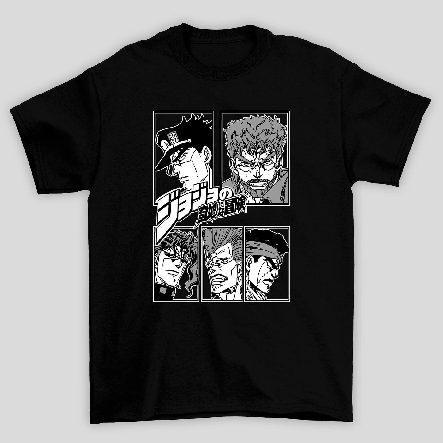 Camiseta Básica Unissex Jojo Bizarre Adventure Anime Japonês Quadrinhos