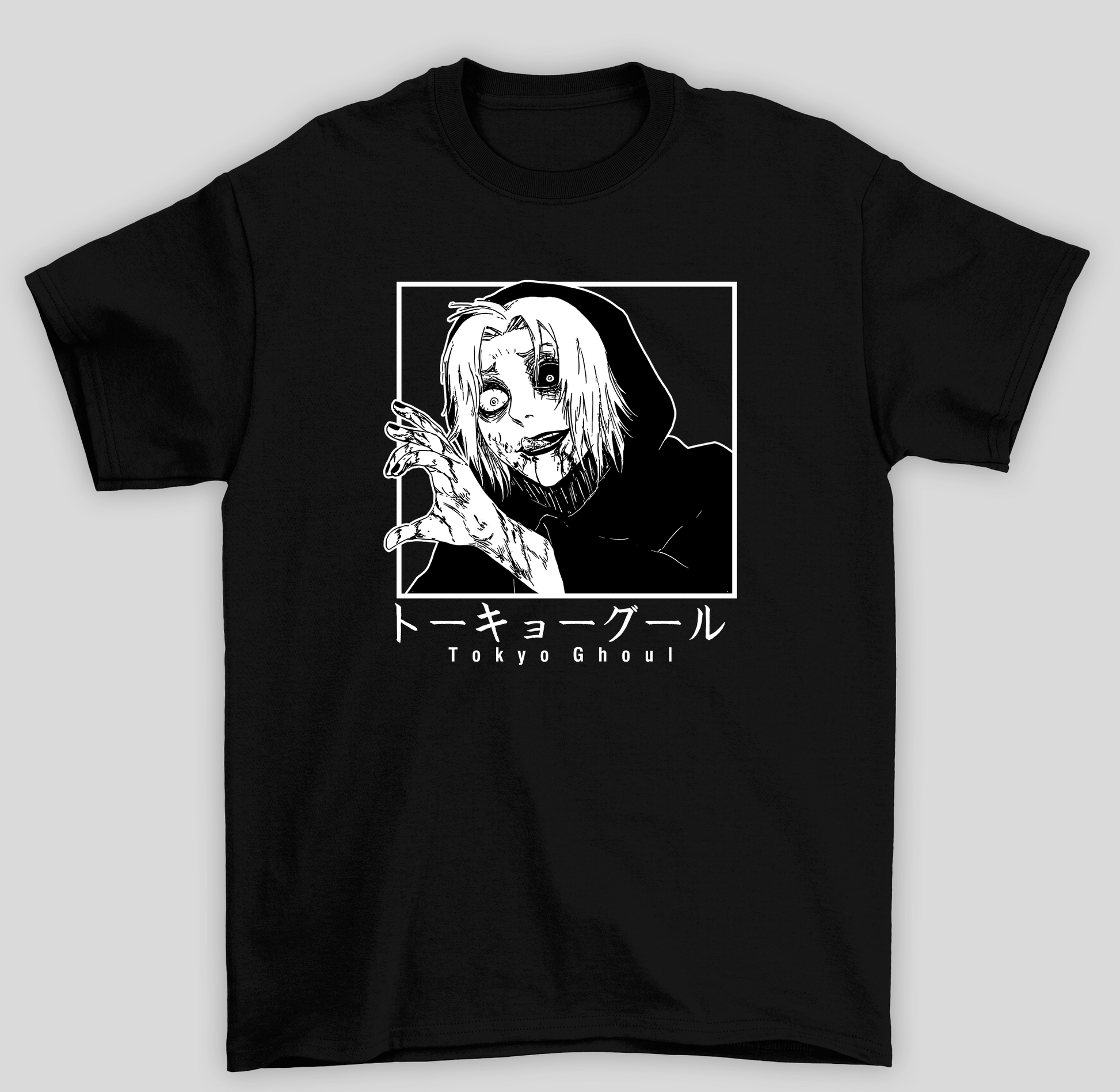 Camiseta Básica Unissex Tokyo Ghoul Anime Seidou Takizawa- PRETO