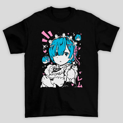 Camiseta Básica Unissex Graphic Rem Re Zero
