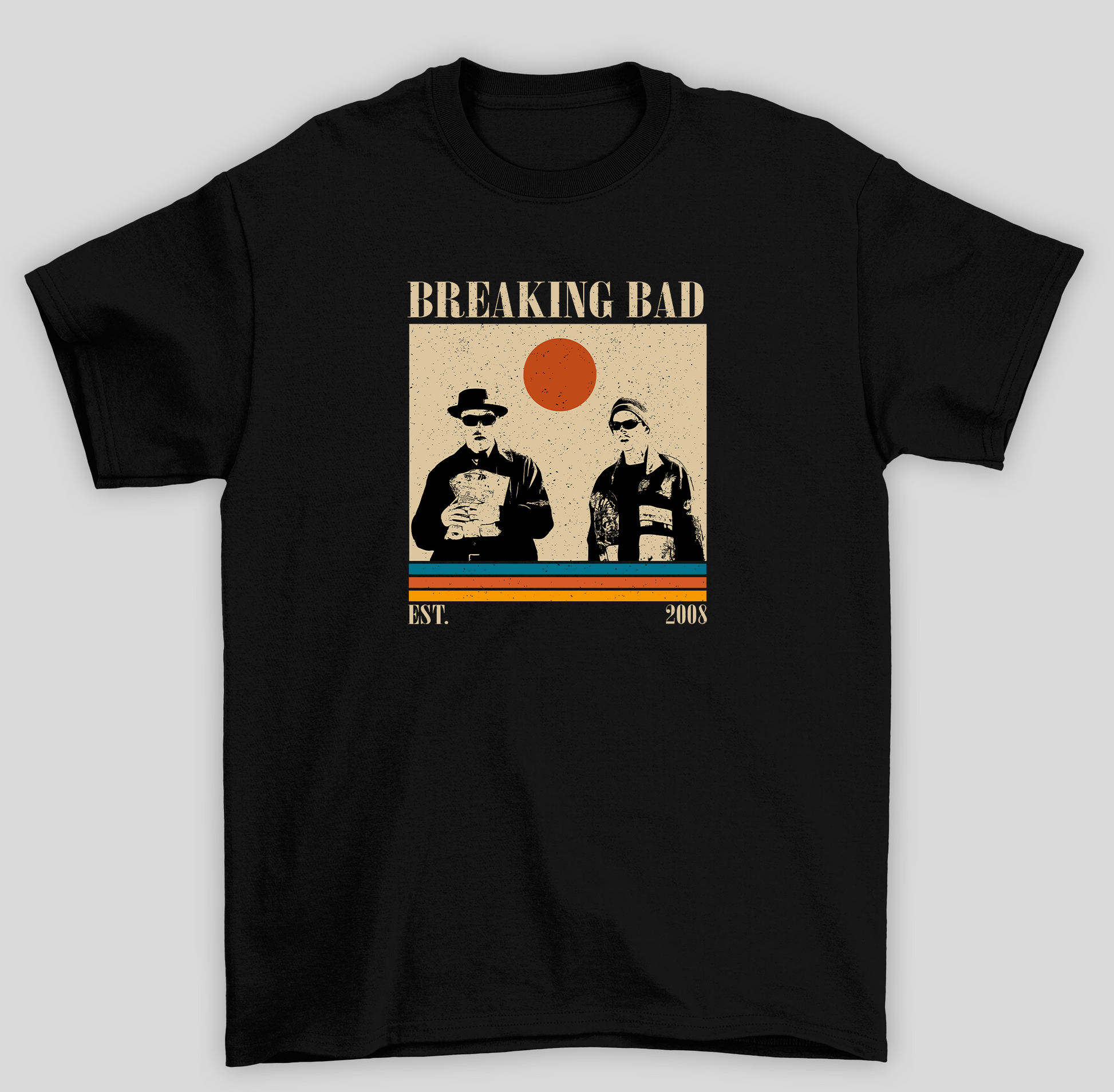 Camiseta Básica Unissex Breaking Bad Sol Est- preto