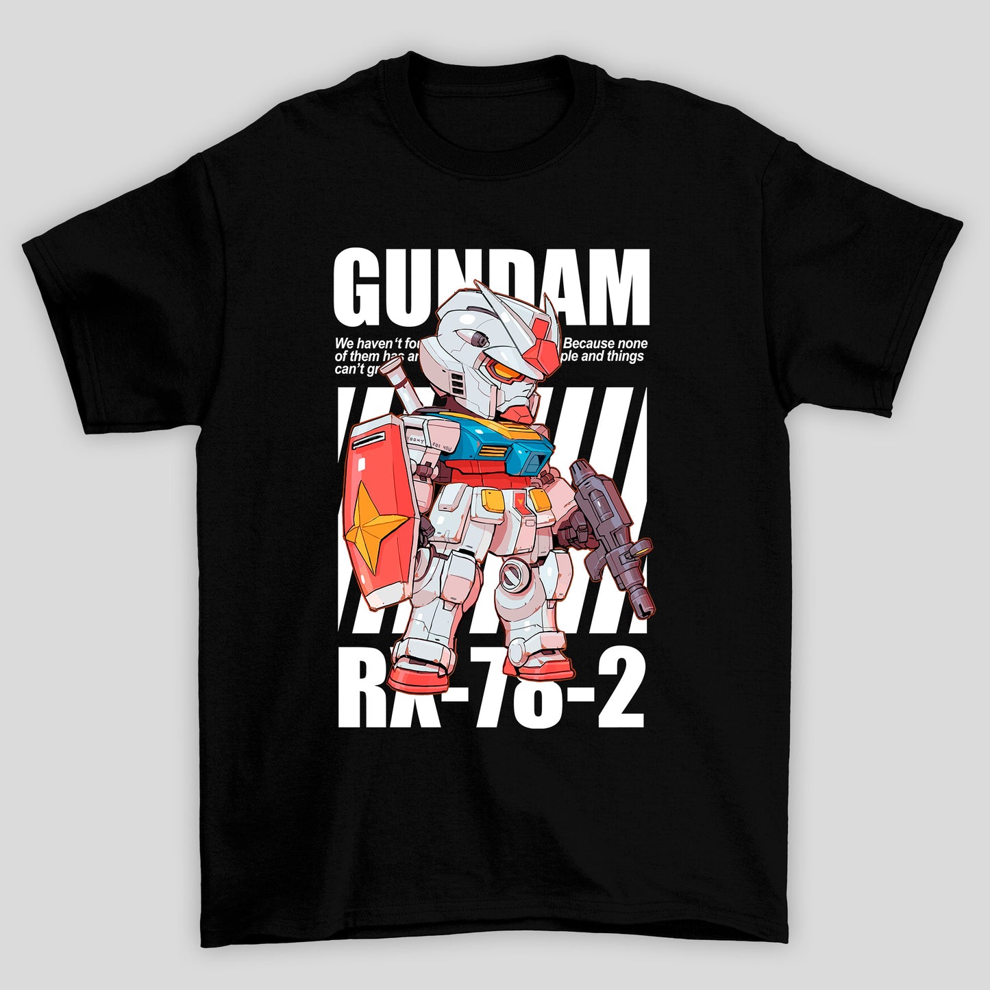 Camiseta Básica Unissex Gundam Robo Cute Streetwear
