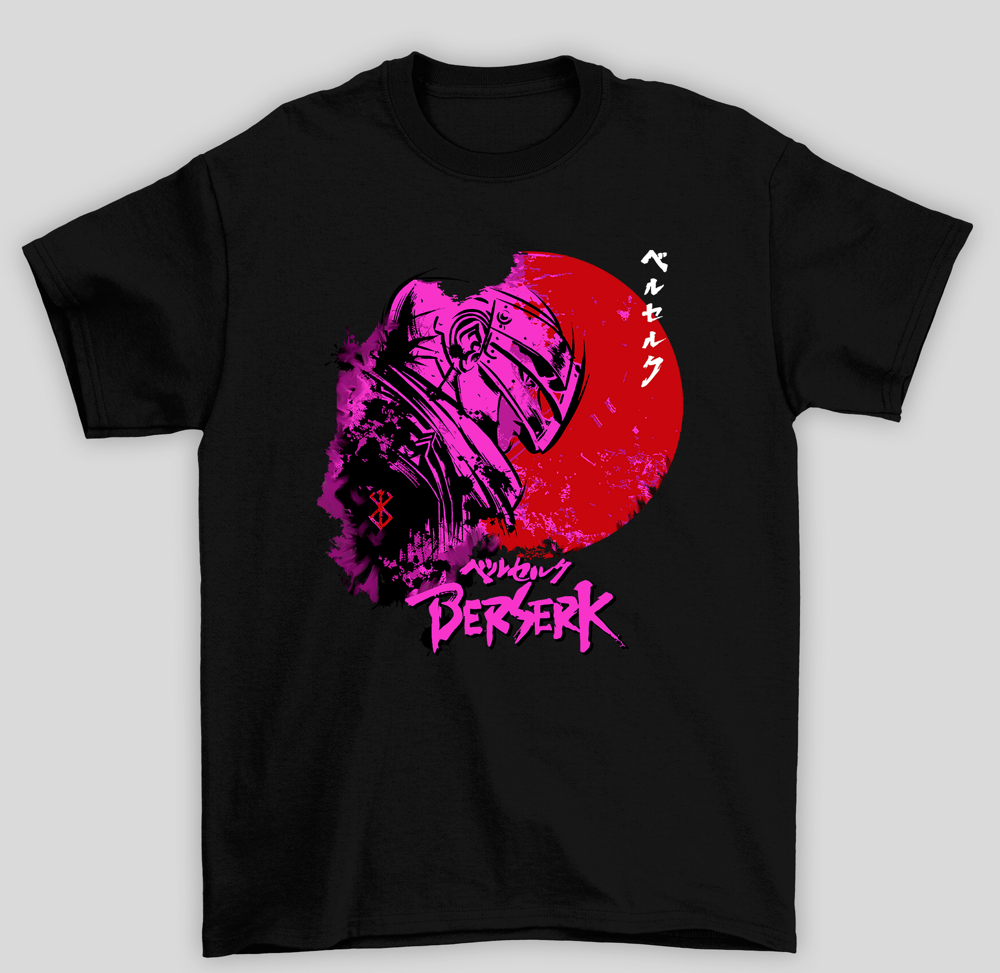 Camiseta Básica Unissex Berserk Anime Mangá- preto