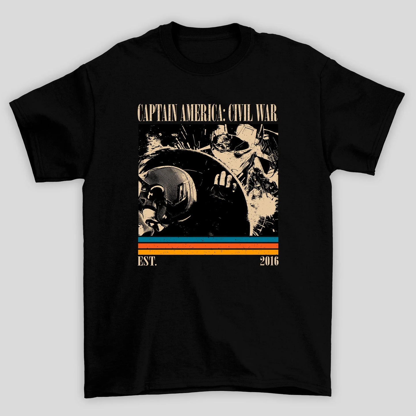 Camiseta Básica Unissex Capitão América Est. 2016