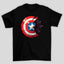 Camiseta Básica Unissex Capitão América Escudo Quebrado