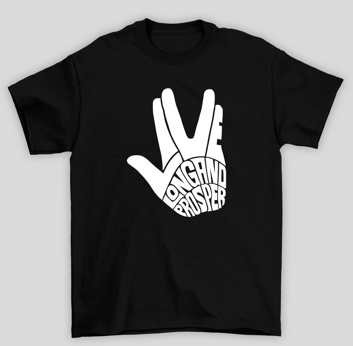 Camiseta Básica Unissex Star Trek Live Longand Prosper