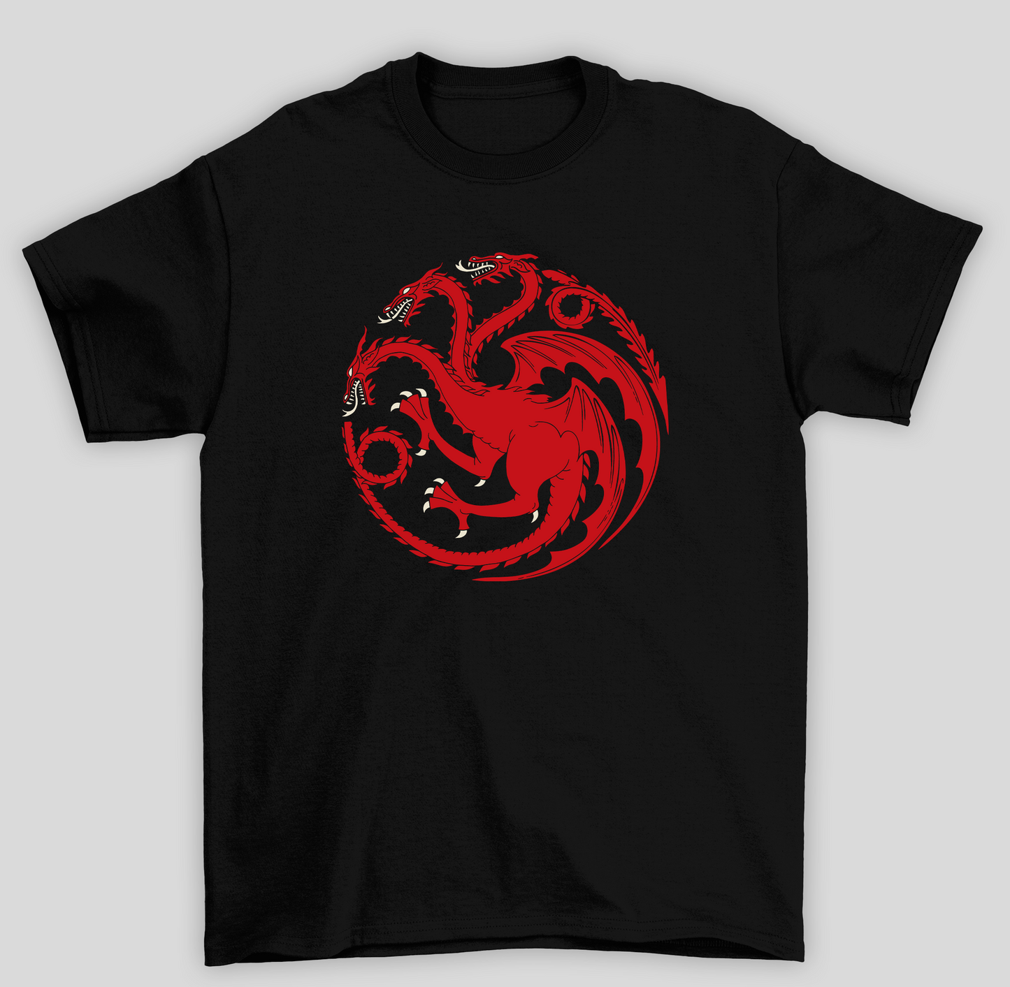 Camiseta Básica Unissex Brasão Targaryen Game Of Thrones