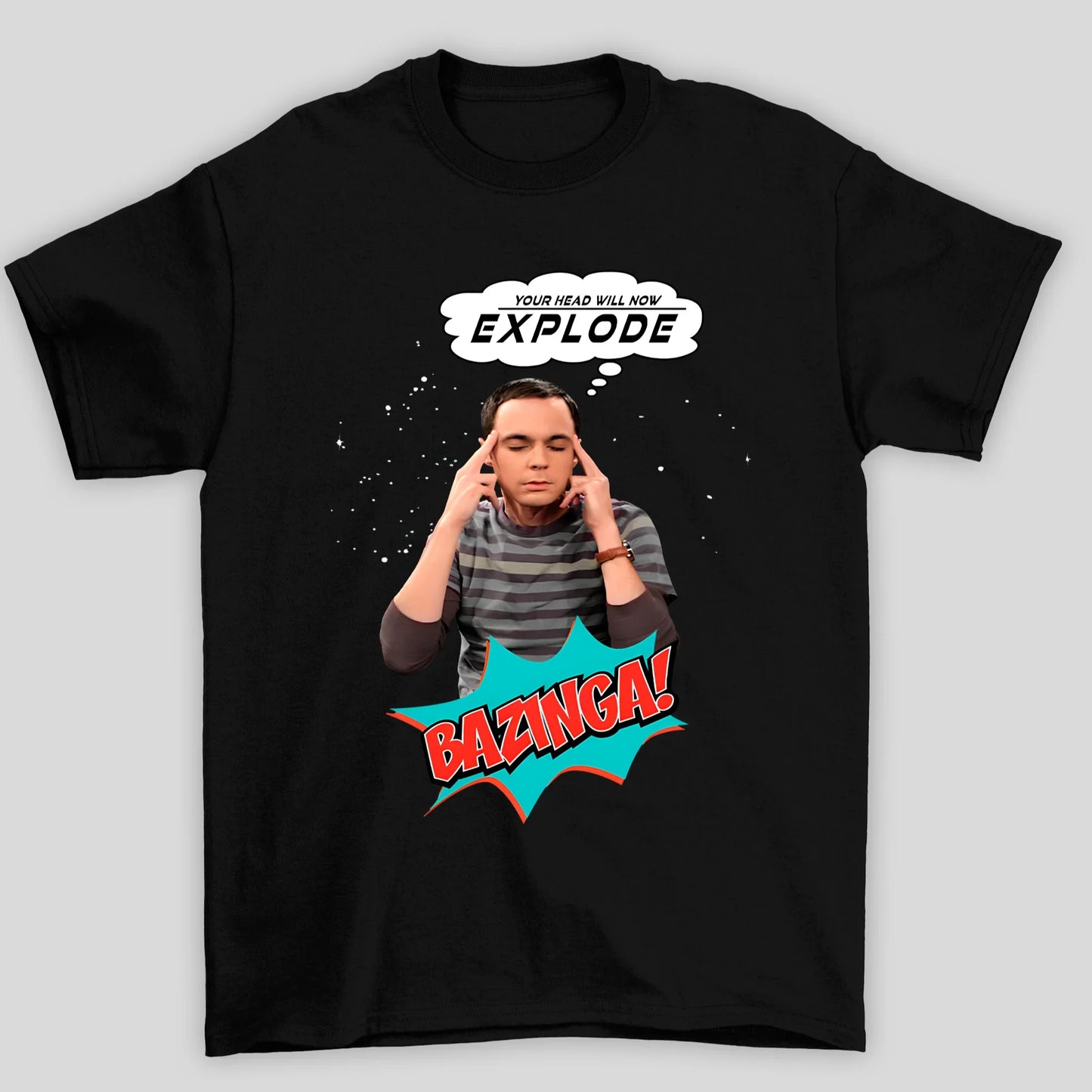 Camiseta Básica Unissex Explode Sheldon The Big Bang Theory