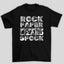 Camiseta Básica Unissex Rock Paper Scissors The Big Bang Theory
