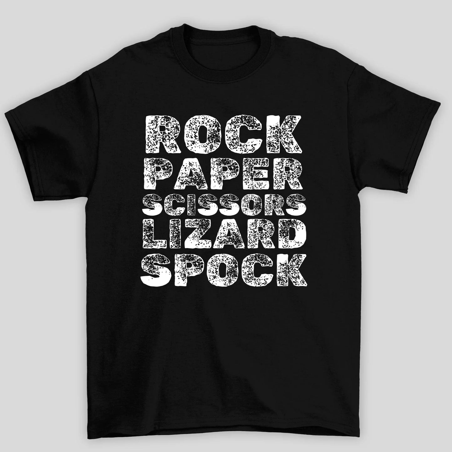 Camiseta Básica Unissex Rock Paper Scissors The Big Bang Theory