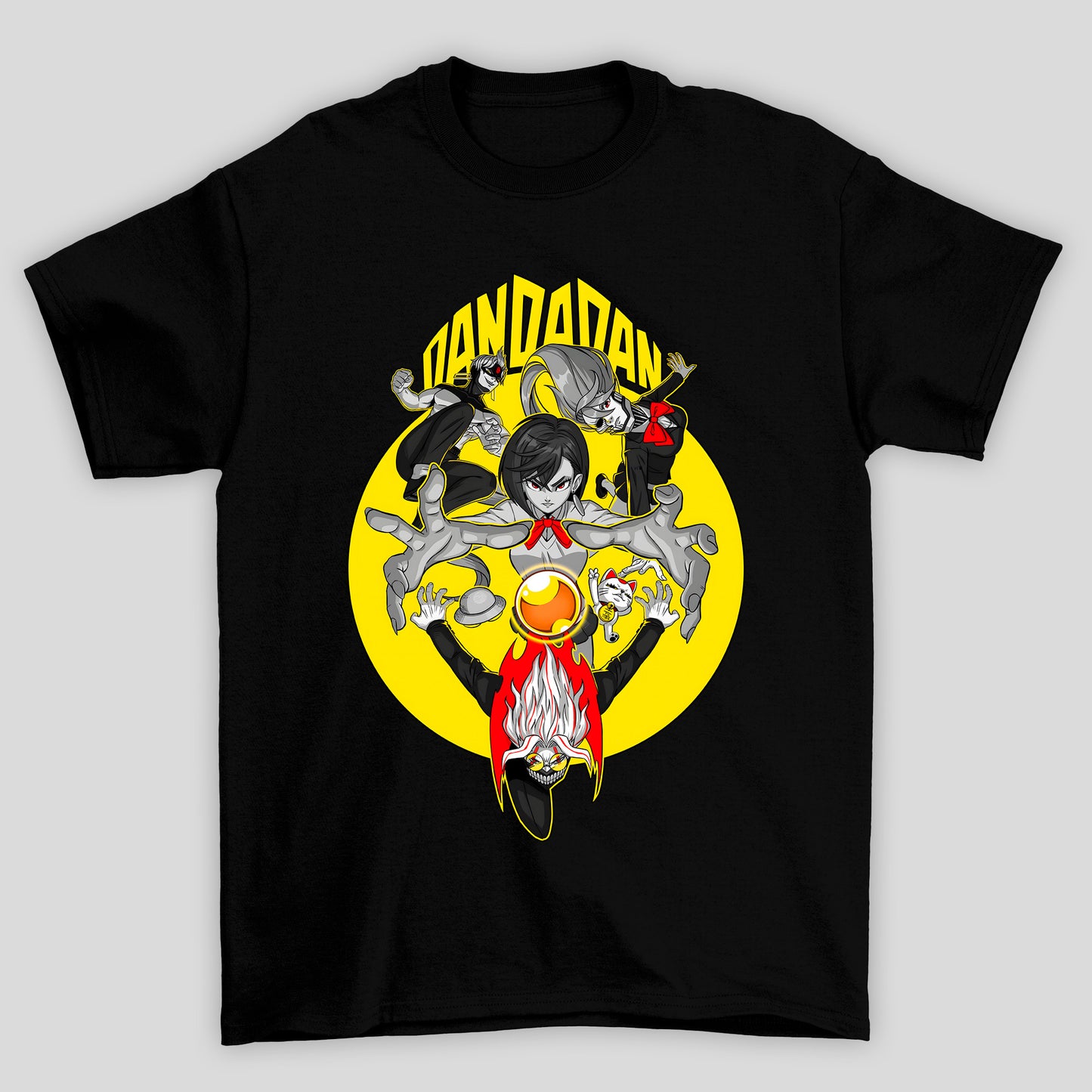 Camiseta Básica Unissex Dandadan Personagens Lua