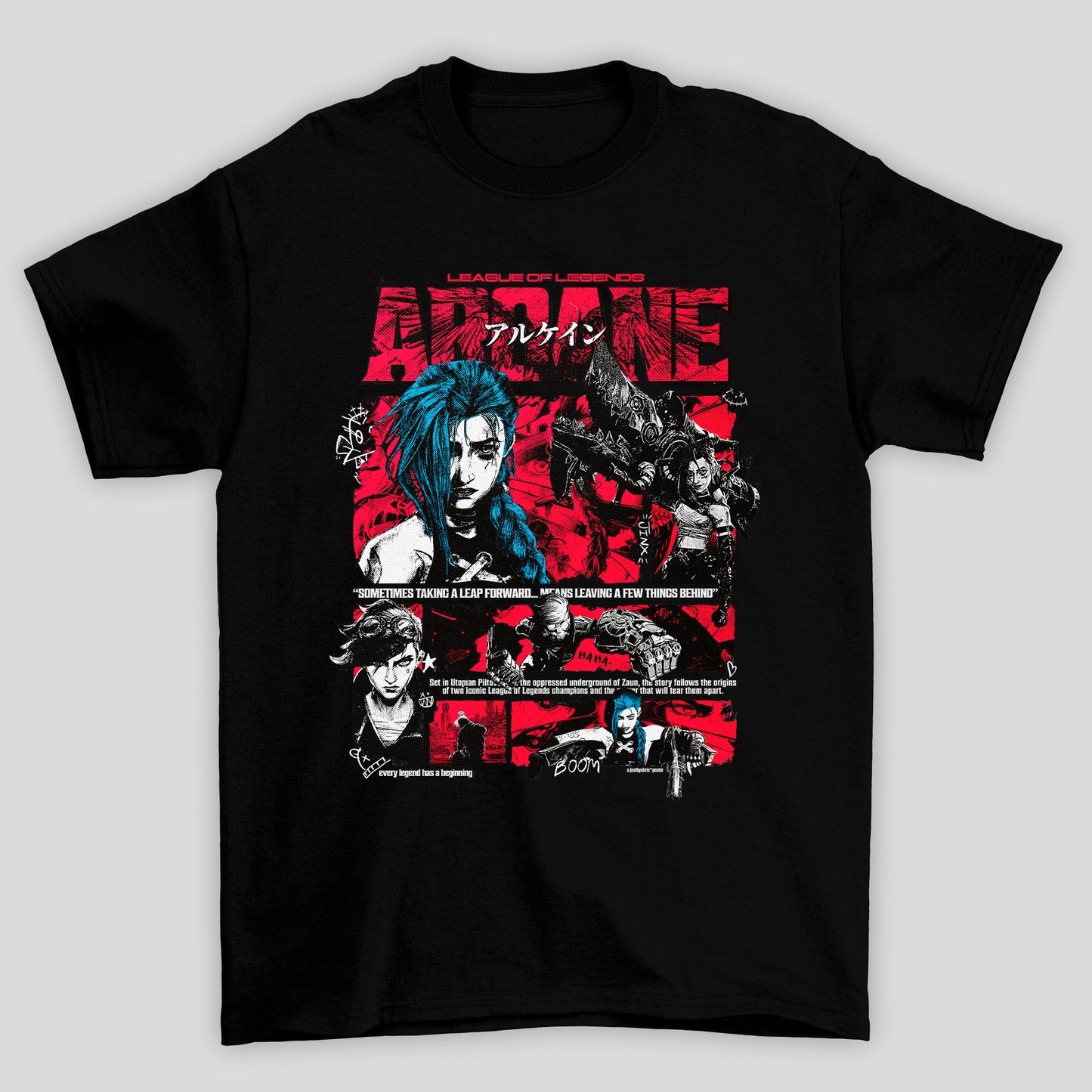 Camiseta Básica Unissex Arcane Jinx VI LOL