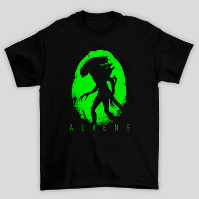 Camiseta Básica Unissex Alien Silhueta Xenomorph