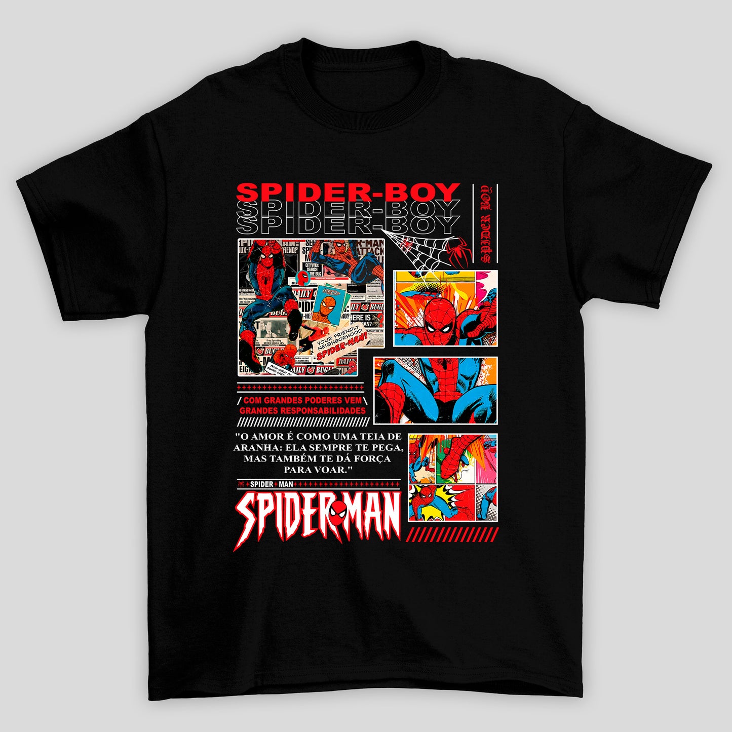 Camiseta Básica Unissex Spider Boy