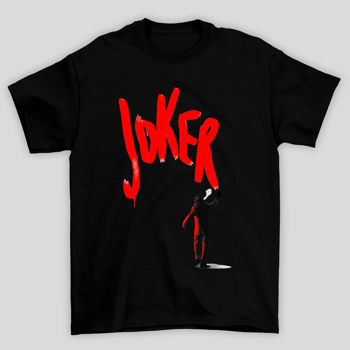 Camiseta Básica Unissex Joker Grafite Vermelho