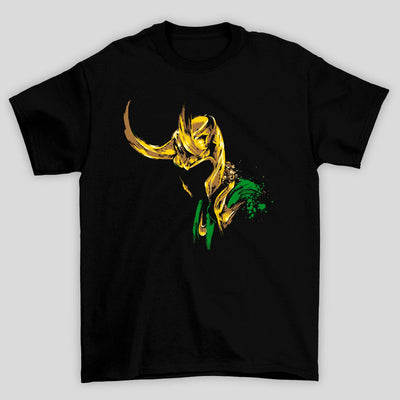 Camiseta Básica Unissex Capacete Pintura Loki