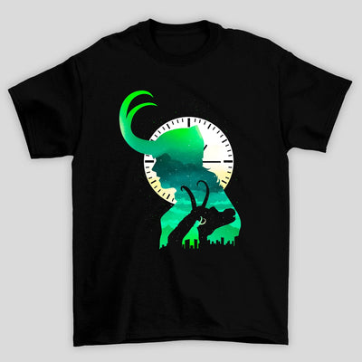 Camiseta Básica Unissex Silhueta Verde Loki