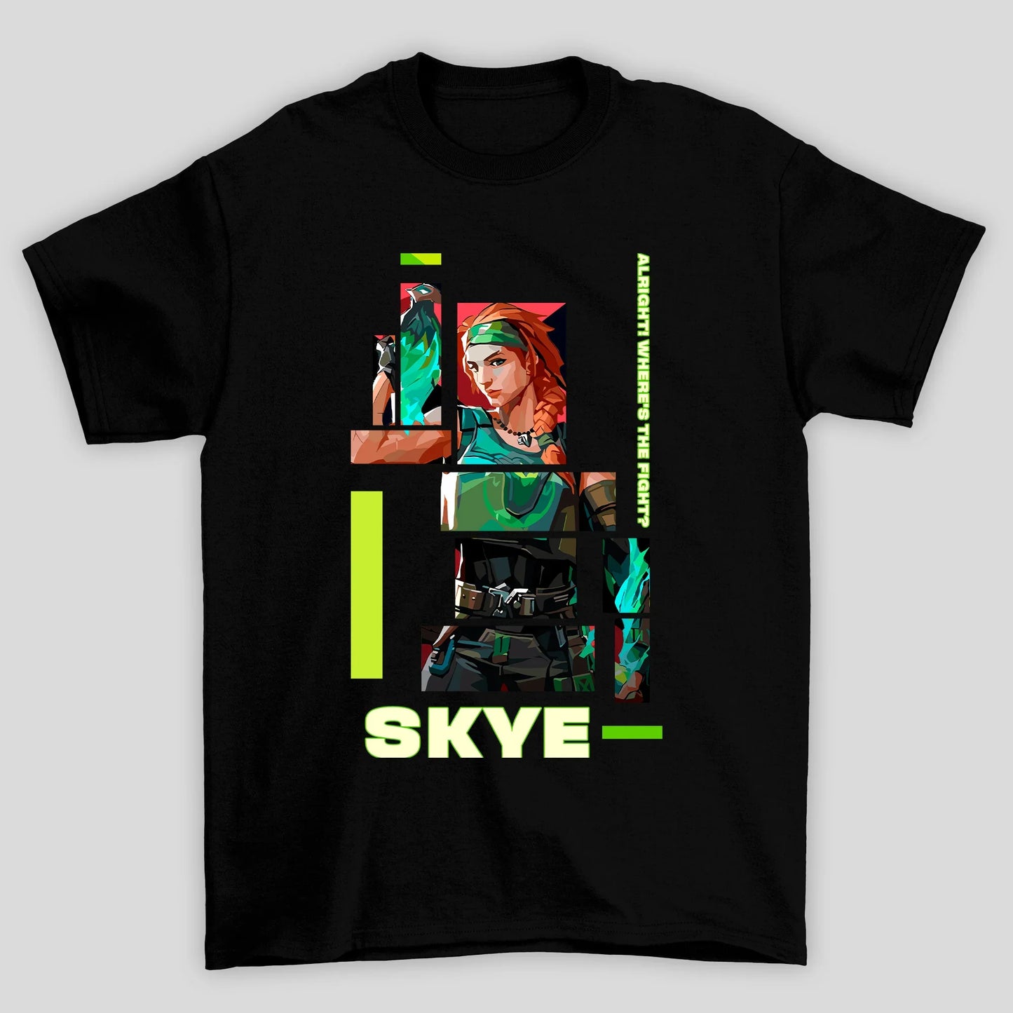Camiseta Básica Unissex Skye Quadrados Valorant