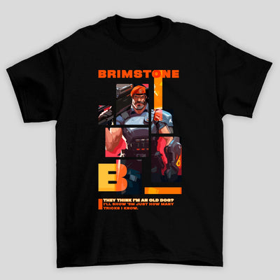 Camiseta Básica Unissex Brimstone Quadrados Valorant