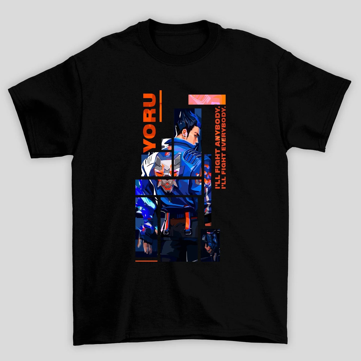 Camiseta Básica Unissex Yoru Quadrados Valorant