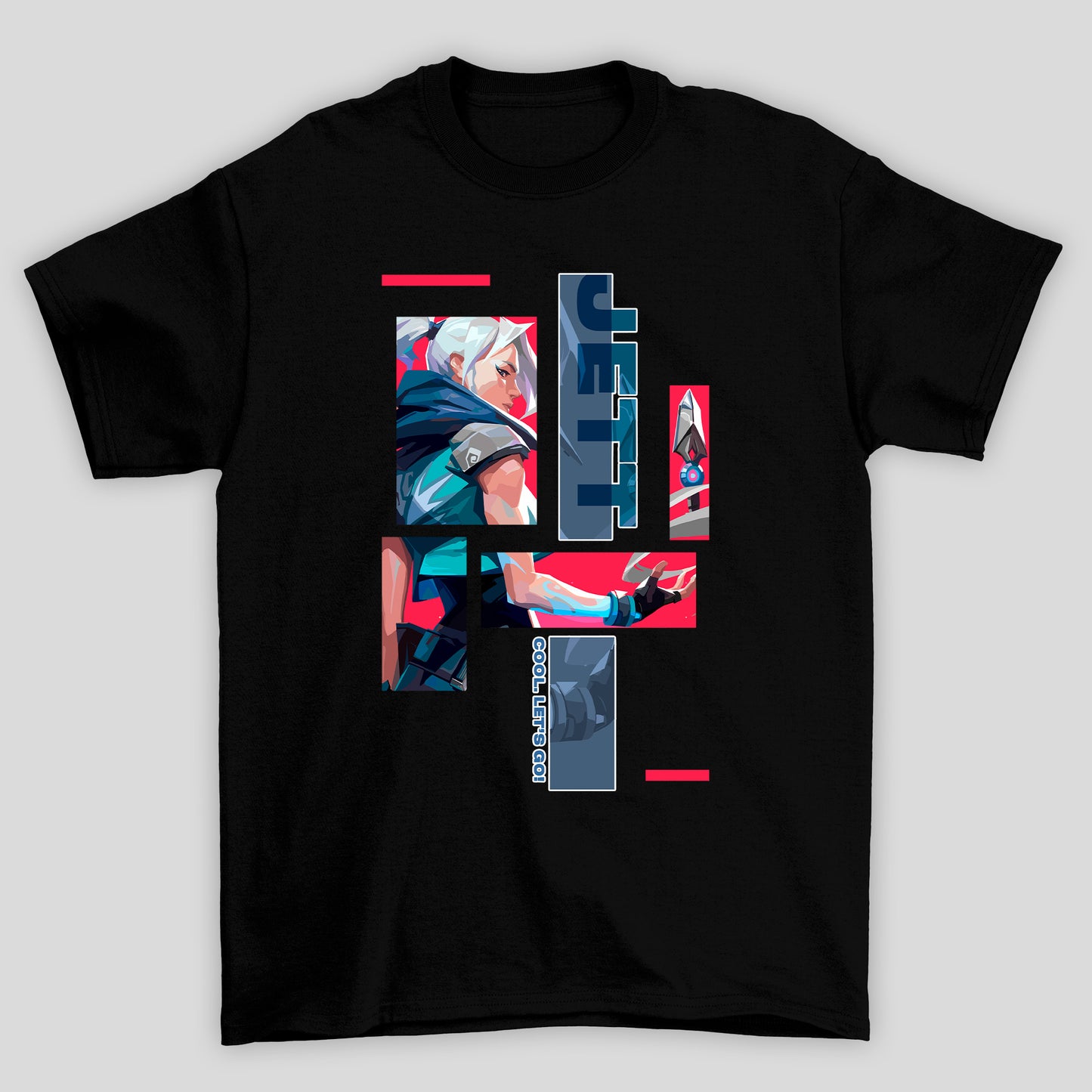 Camiseta Básica Unissex Jett Quadrados Valorant