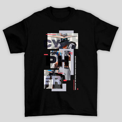 Camiseta Básica Unissex Cypher Quadrados Valorant