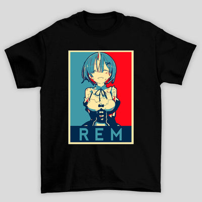Camiseta Básica Unissex Rem Poster Pop Re Zero