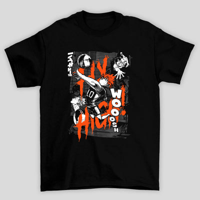 Camiseta Básica Unissex Hinata Wooosh Haikyuu