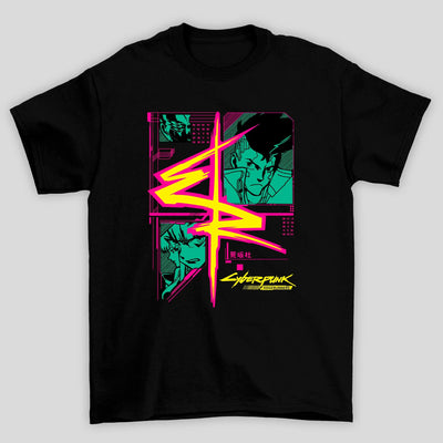 Camiseta Básica Unissex Logo David e Luck Cyberpunk Edgedruuners