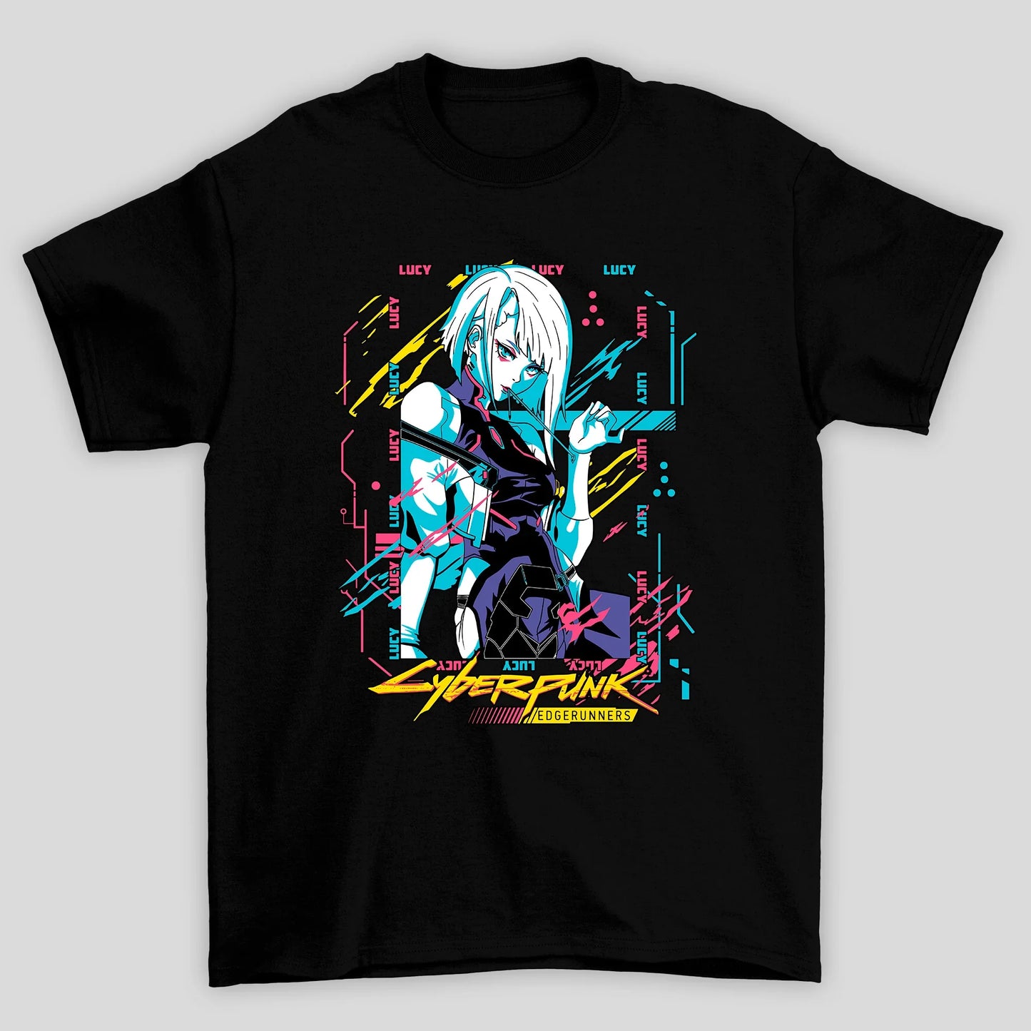 Camiseta Básica Unissex Lucy Cyberpunk Edgedruuners