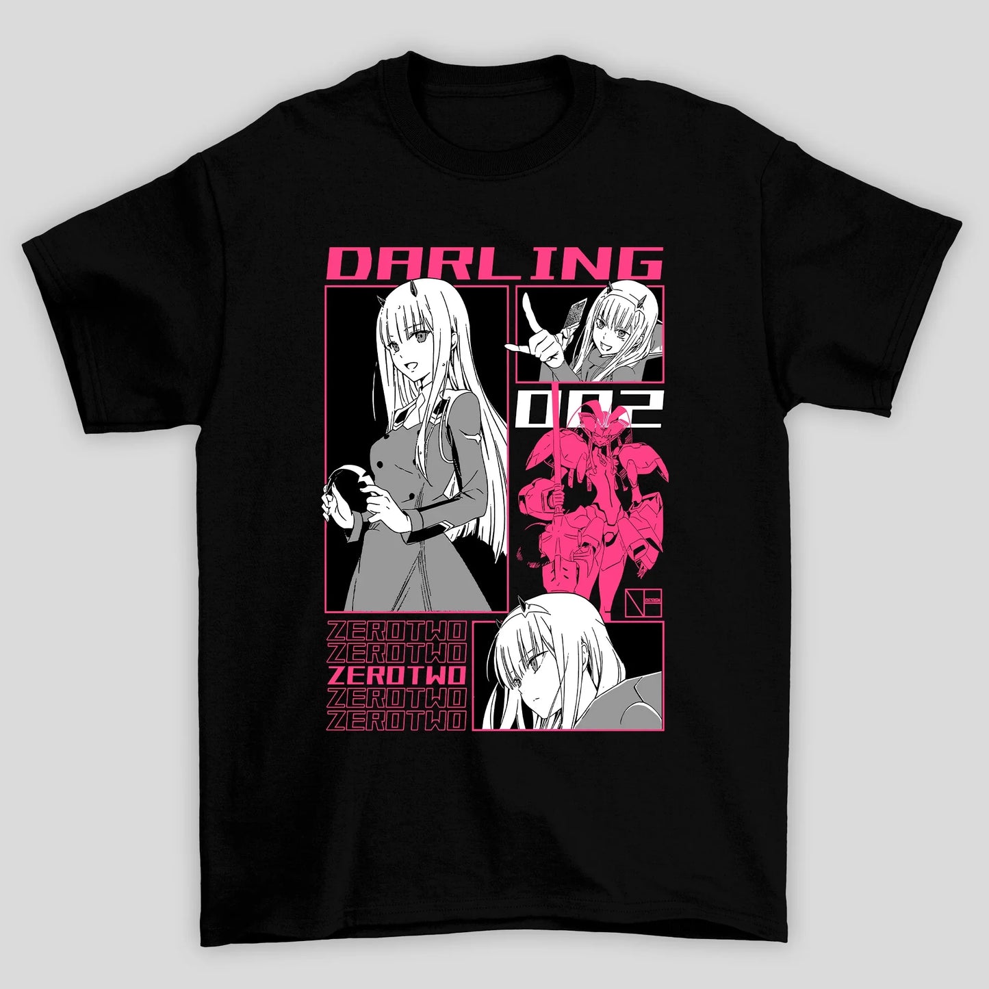 Camiseta Básica Unissex Zero Two Mecha Darling In The Franxx
