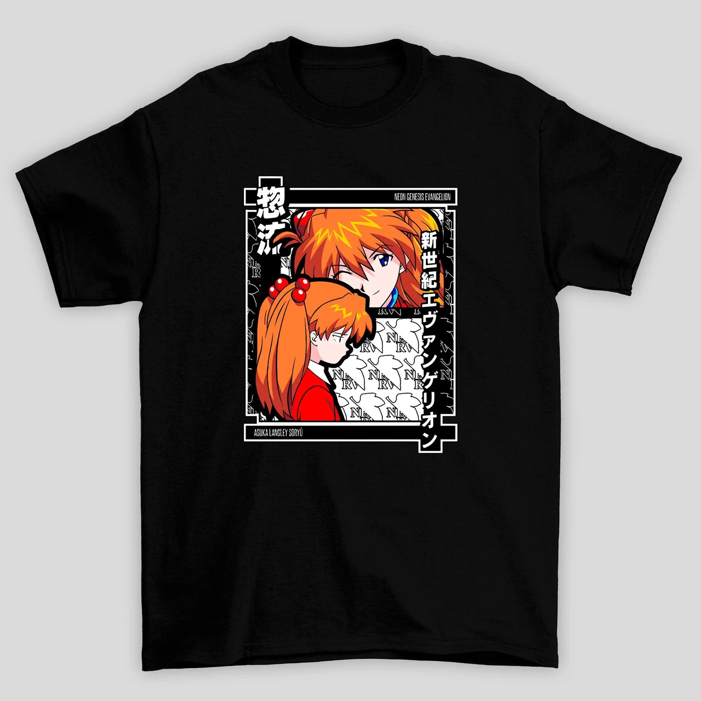 Camiseta Básica Unissex Asuka Nerv Kanji Evangelion