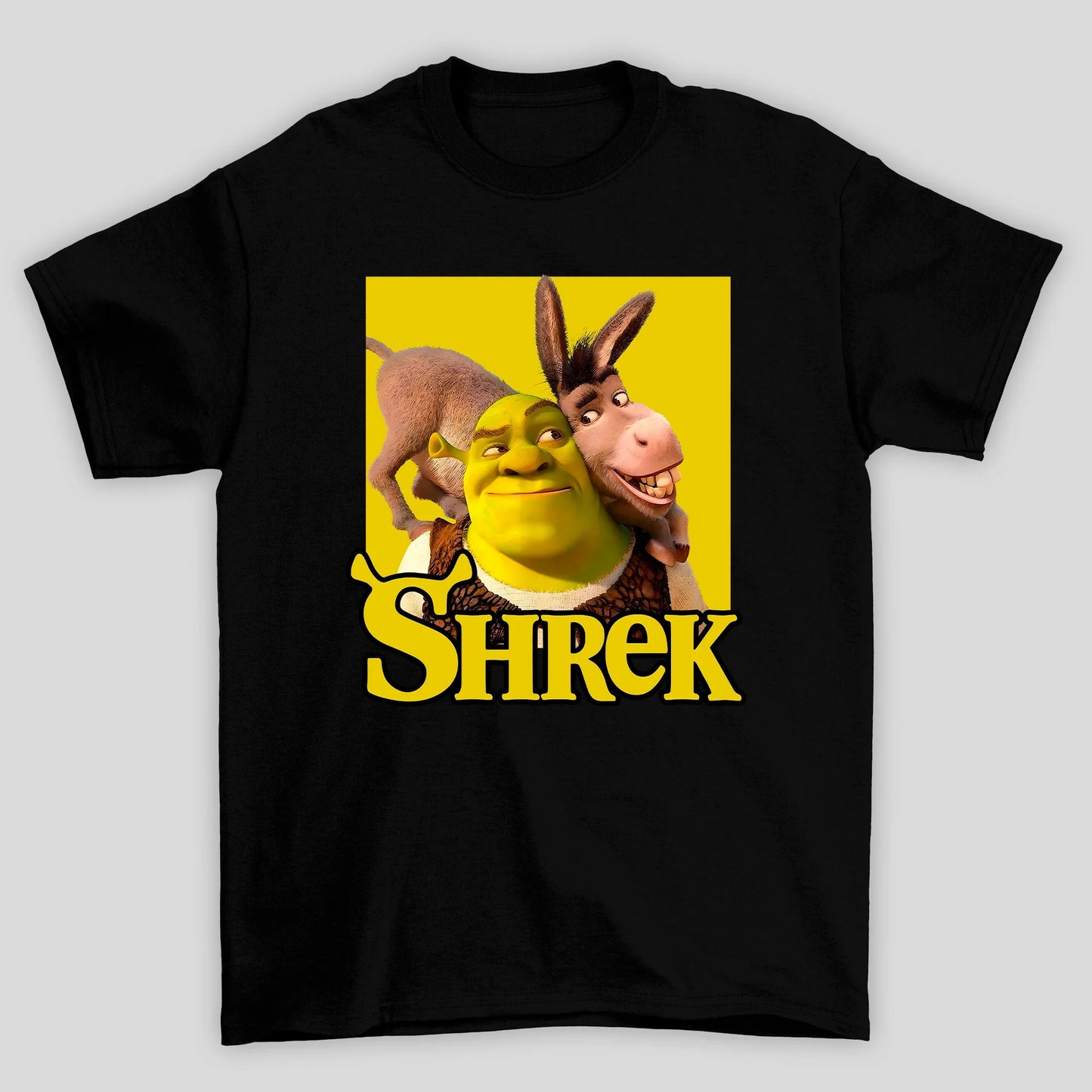 Camiseta Básica Unissex Shrek e Burro