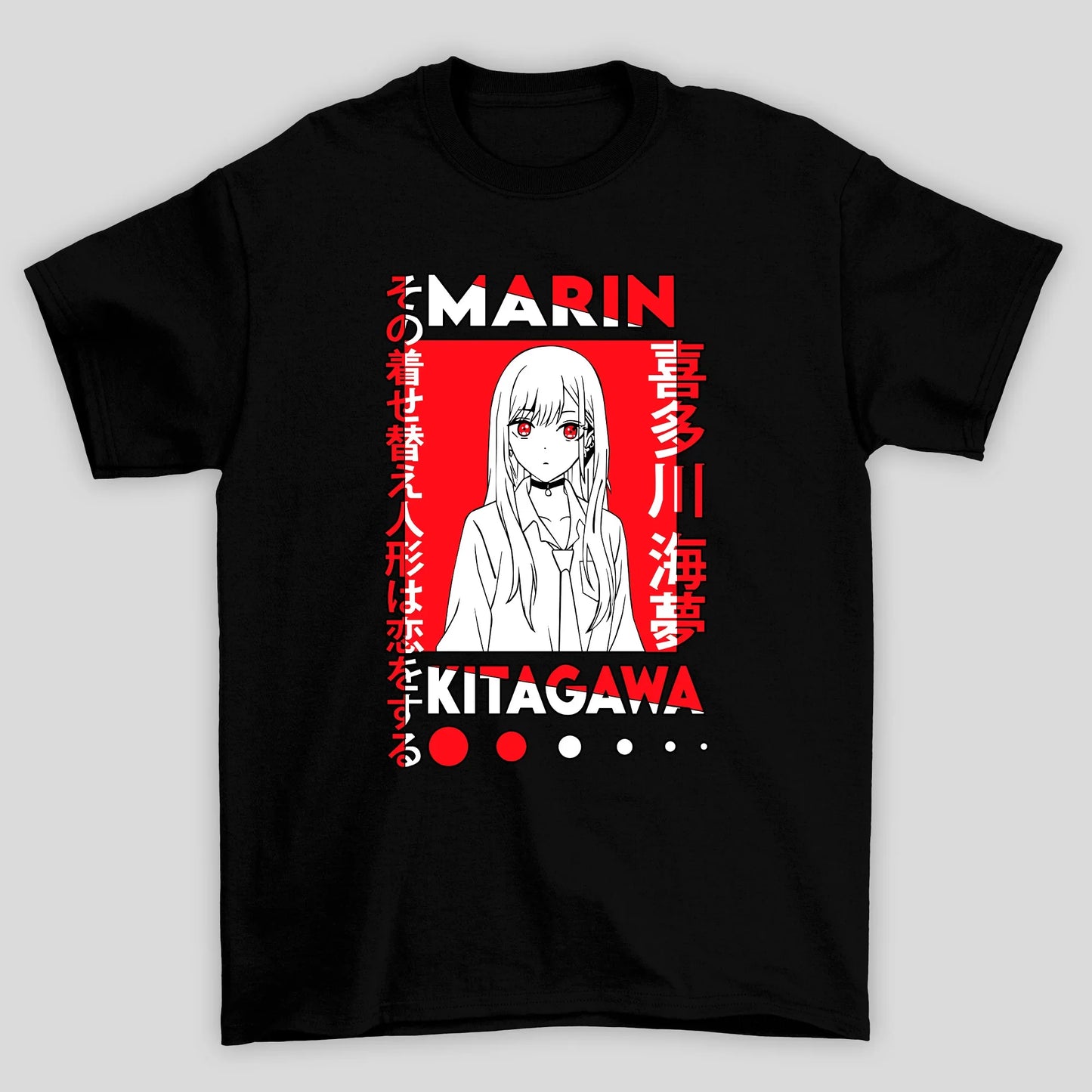 Camiseta Básica Unissex Marin Kitagawa Kanji My Dress Up Darling