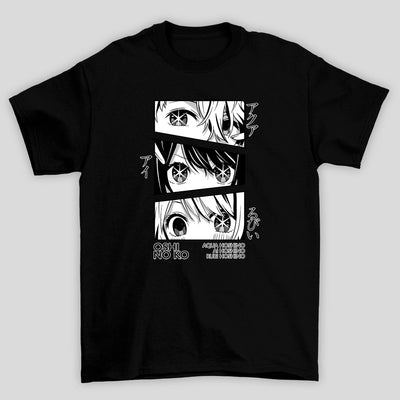 Camiseta Básica Unissex OLHOS Ai Hoshino e Filhos Oshi No Ko