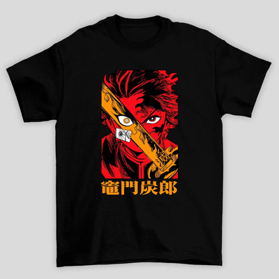 Camiseta Básica Unissex Demon Slayer Tanjiro Espada Kani