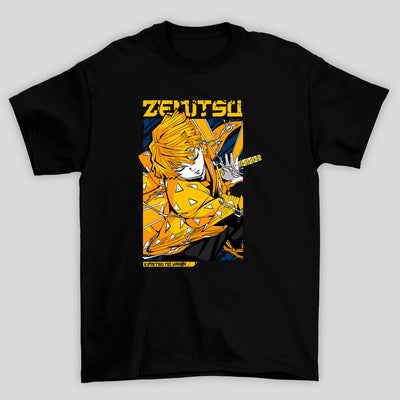 Camiseta Básica Unissex Demon Slayer Zenitsu Espada