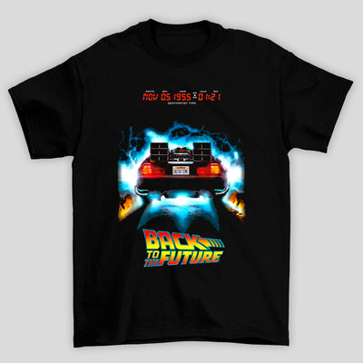 Camiseta Básica Unissex Delorean Traseira Back To Future