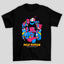 Camiseta Básica Unissex Arte Pop Azul Magenta Pulp Fiction