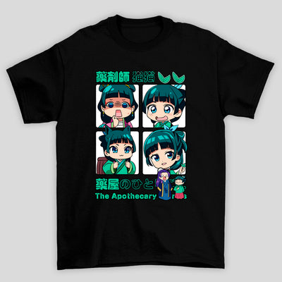 Camiseta Básica Unissex Kanji Chibi The Apothecary Diaries
