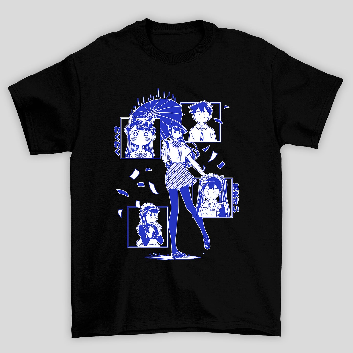 Camiseta Básica Unissex Komi Guarda Chuva Tadano Komi Cants Communicate