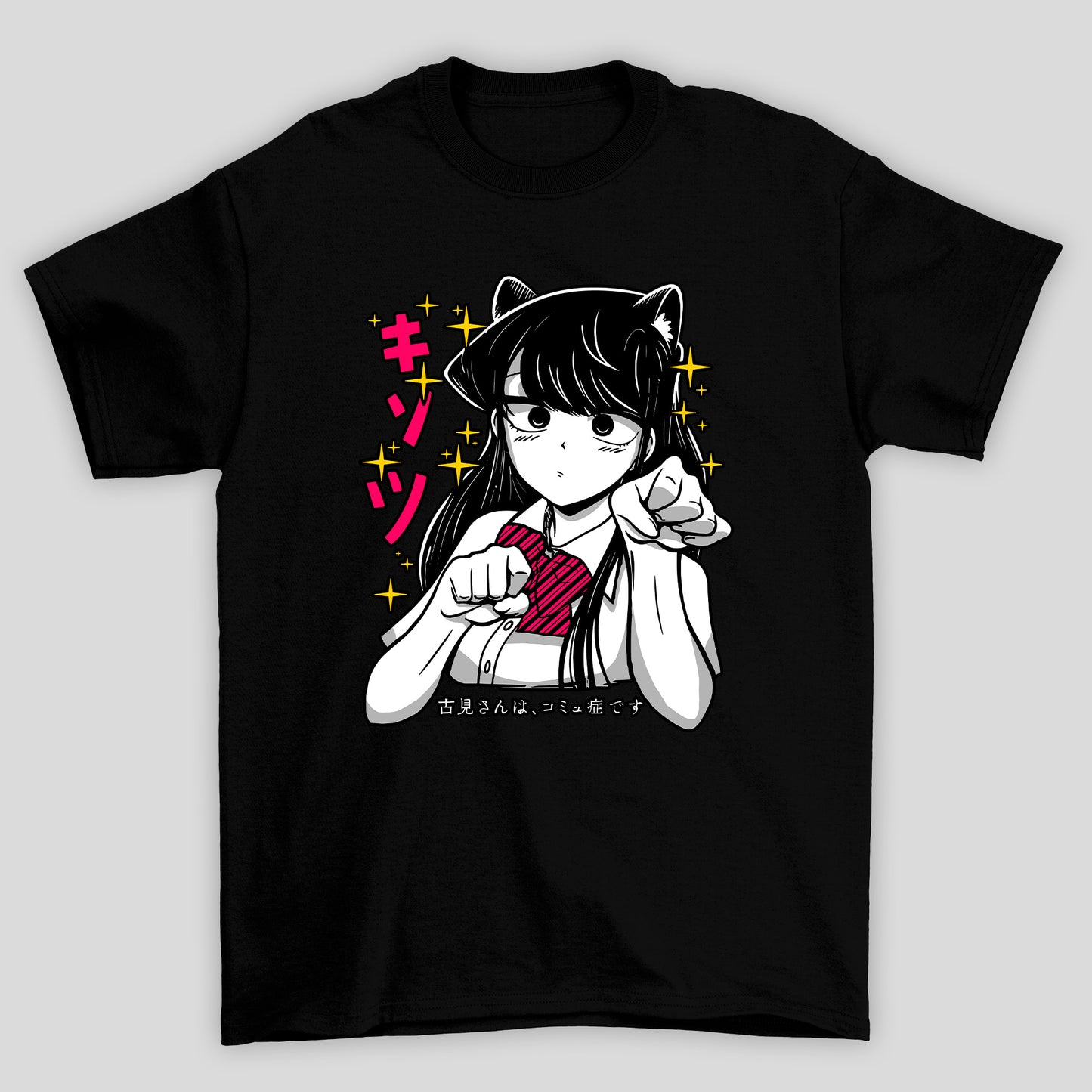 Camiseta Básica Unissex Neko Komi Kanji Komi Cants Communicate