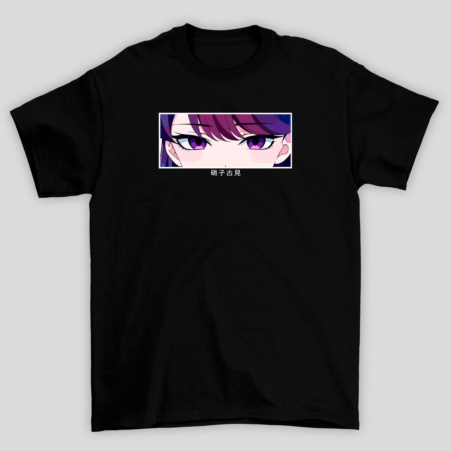 Camiseta Básica Unissex Komi Olhos Kanji Komi Cants Commnicate