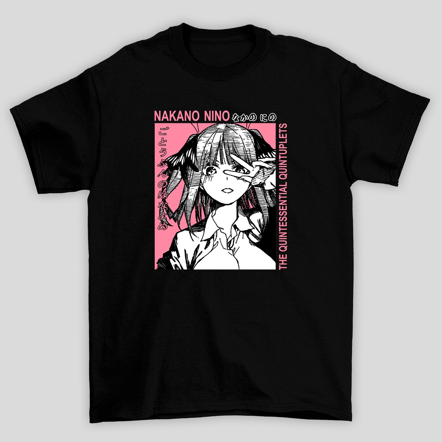 Camiseta Básica Unissex The Quintessential Quintuplets Nakano Nino Kanji