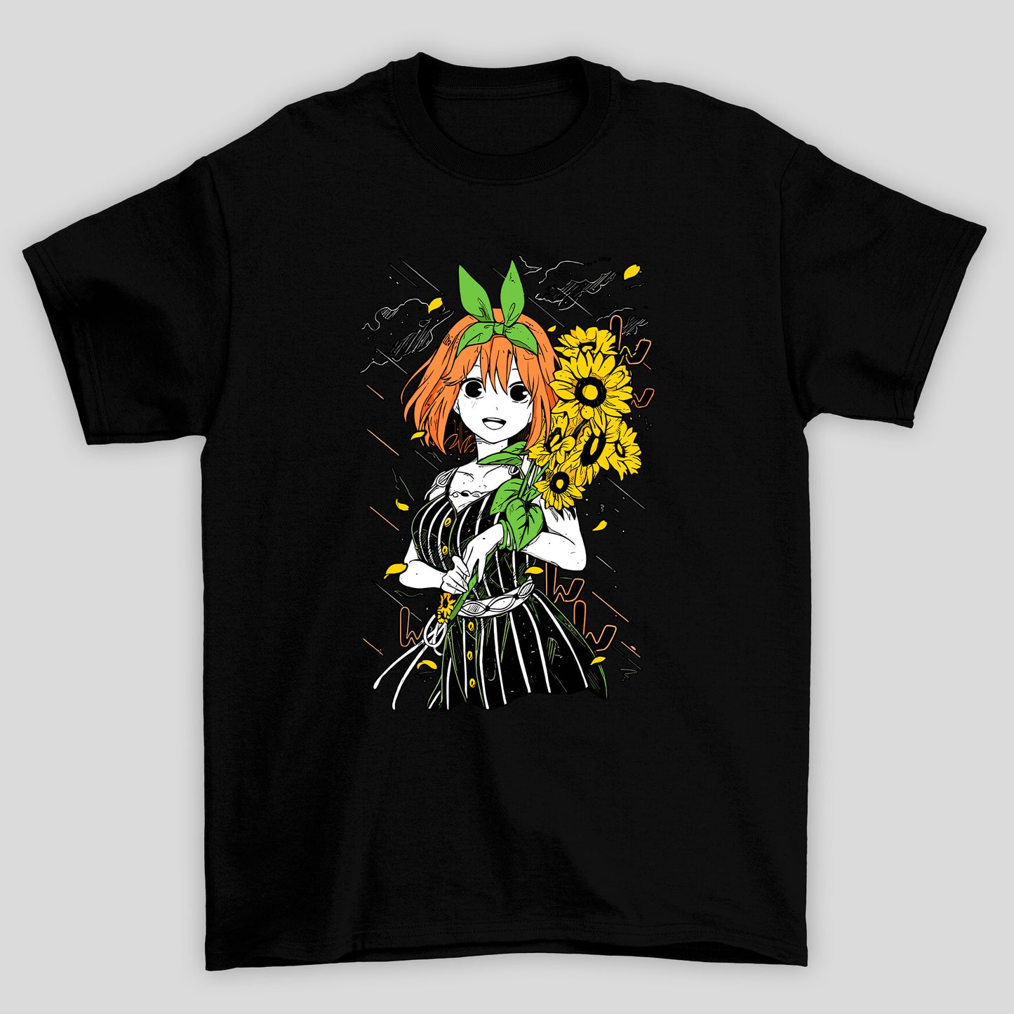 Camiseta Básica Unissex The Quintessential Quintuplets Yotsuba Girassol