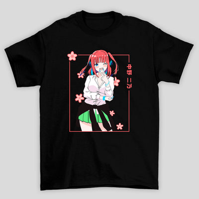 Camiseta Básica Unissex The Quintessential Quintuplets Nino Gal Kanji