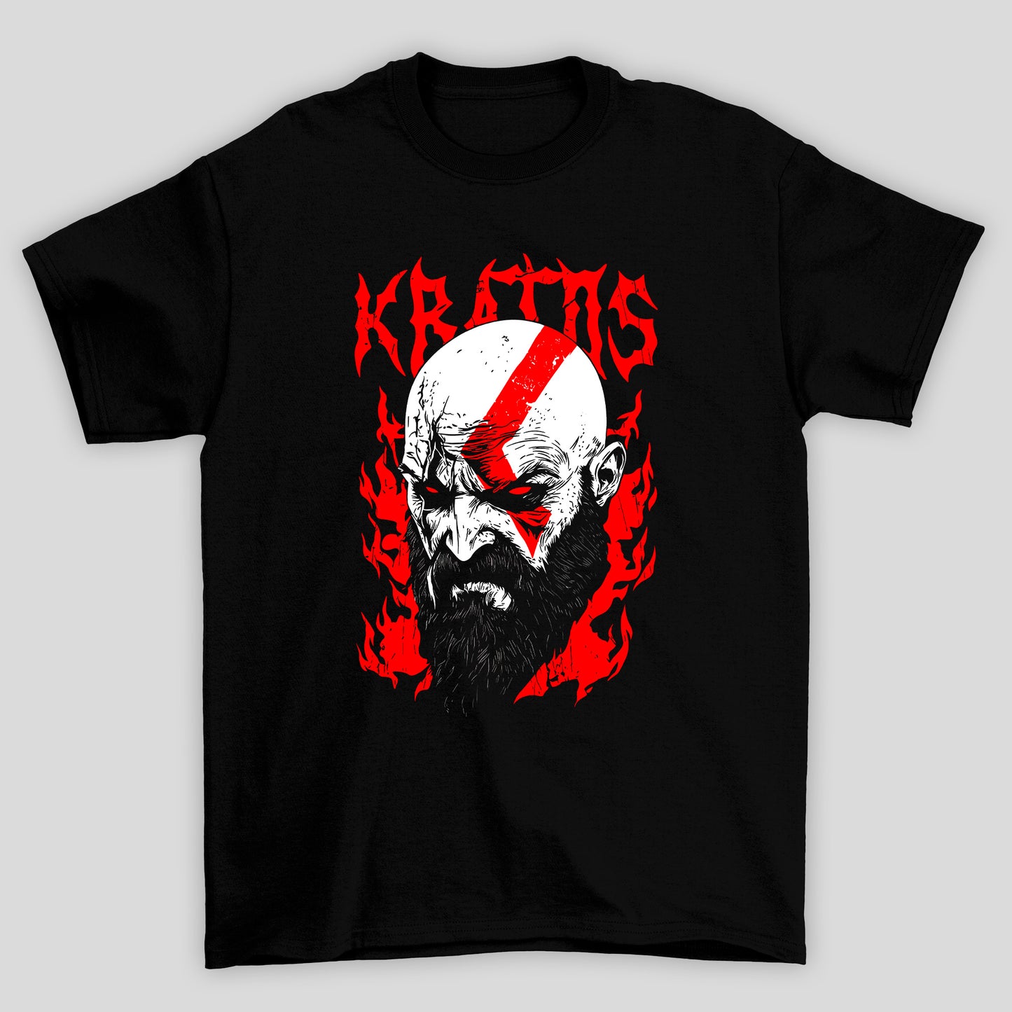 Camiseta Básica Unissex Kratos Rosto God Of War