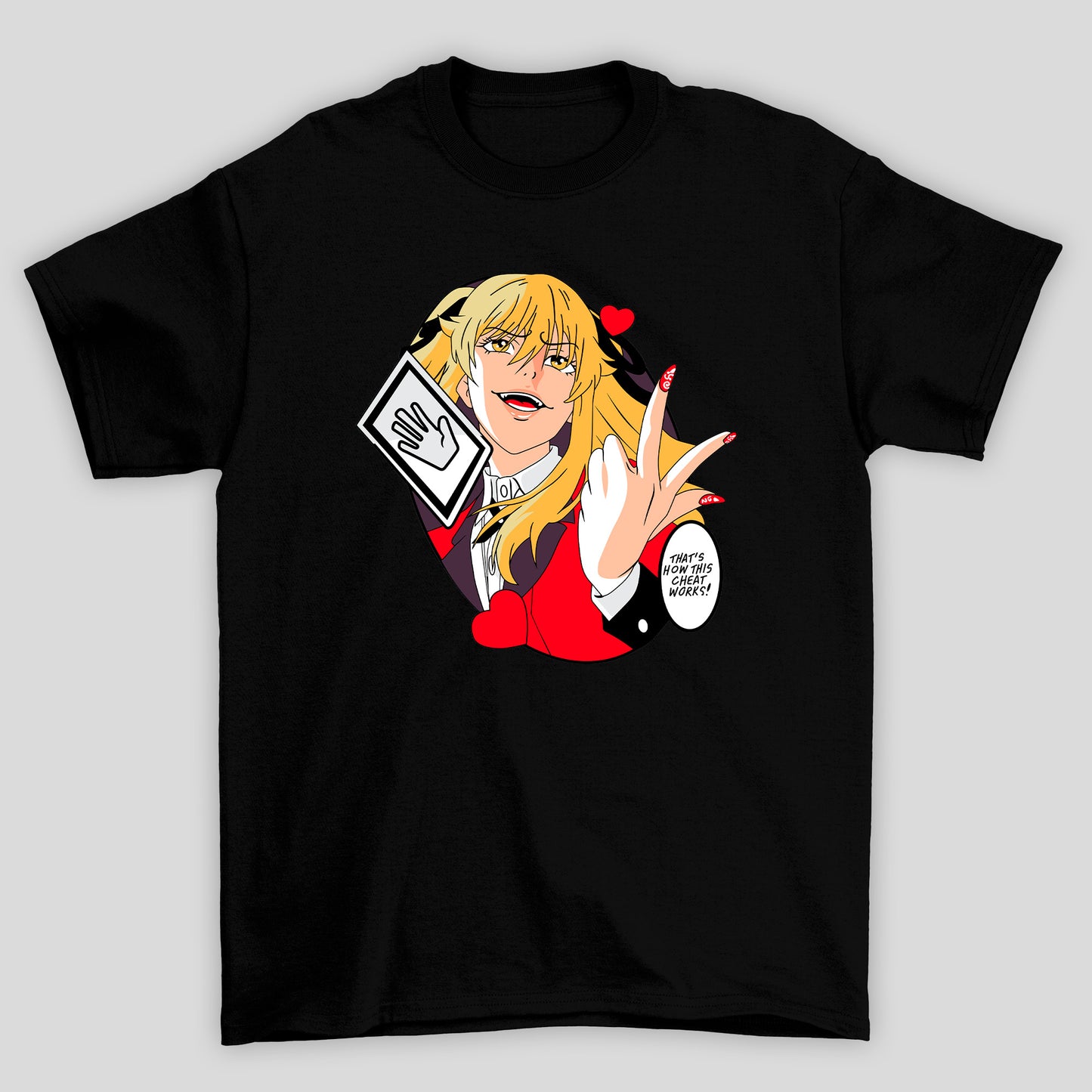 Camiseta Básica Unissex Mary Saotome Carta Kakegurui