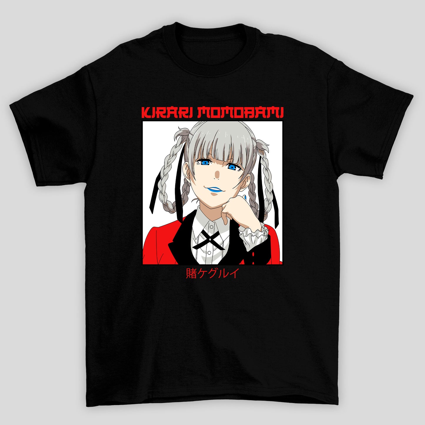 Camiseta Básica Unissex Kirari Momobami Kanji Kakegurui